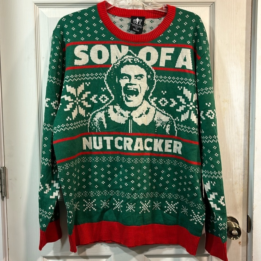 🎄 Elf Son of a Nutcracker Sweater size XL